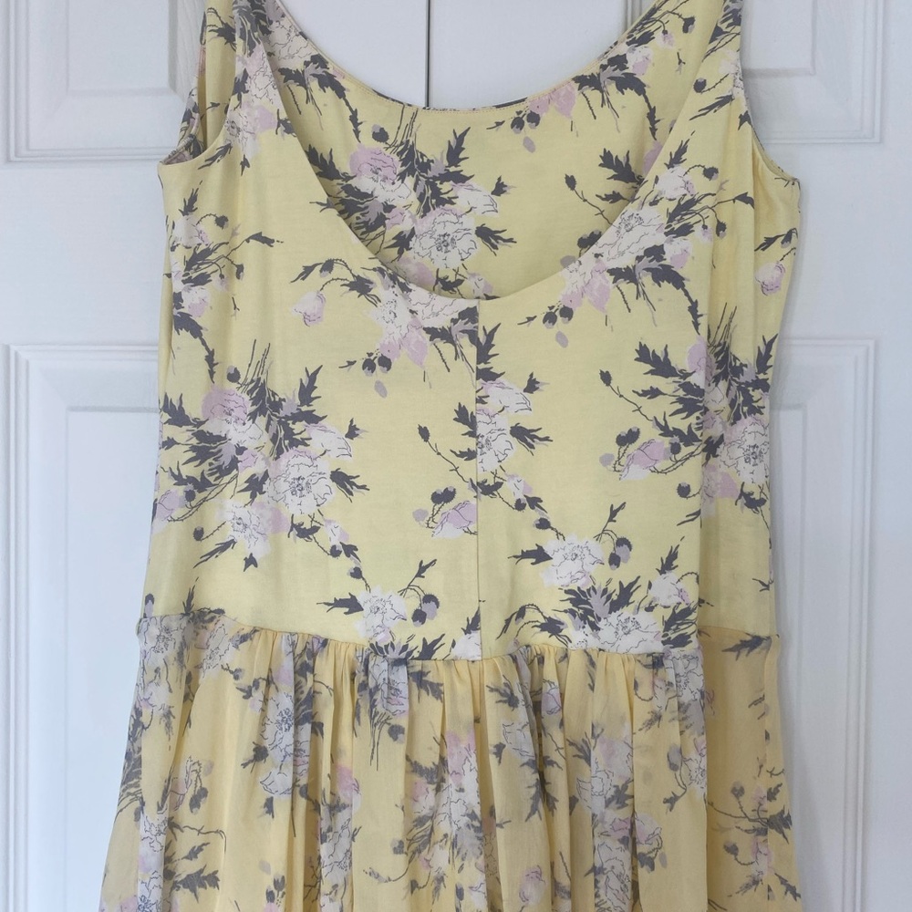 Rebecca Taylor Yellow Floral Midi Dress - Picture 3 of 8